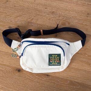 Tory Burch Cream and Navy Sport Belt Bag